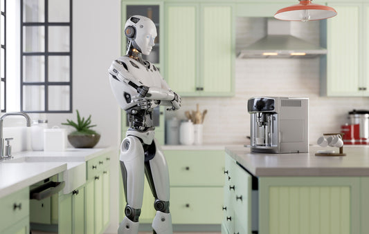 AI personal virtual assistant for family hero image with family using smart speaker