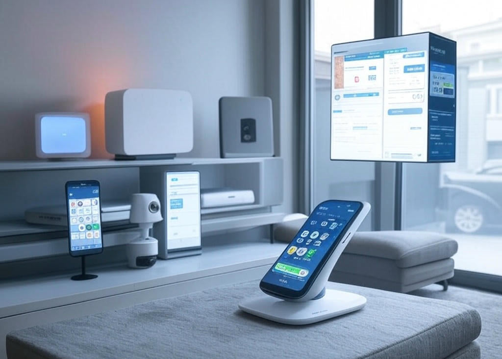 Google Home vs SmartThings hero image with hubs and smart devices
