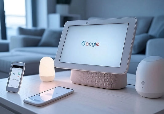 Google smart home bundles hero image with Nest Hub and smart devices