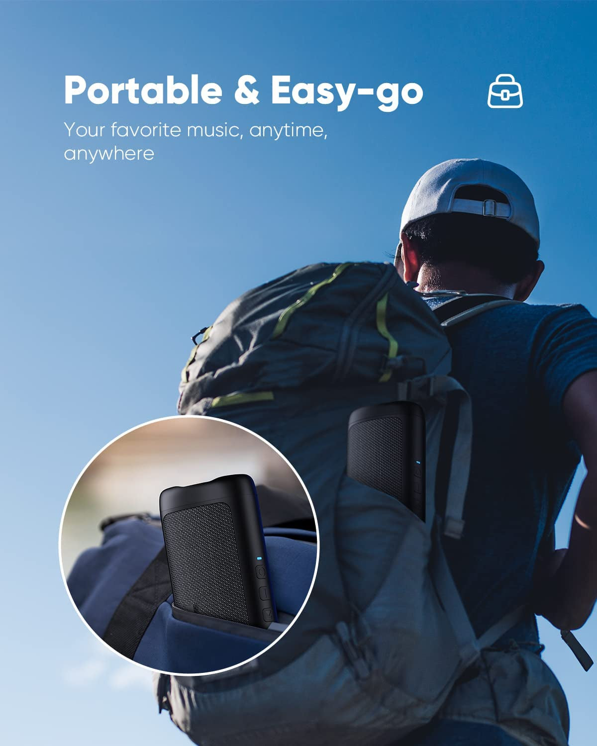 Portable Bluetooth Speaker β HD Sound, 20H Playtime, IPX5 Waterproof, TWS Pairing & RGB Lights | Wireless Speaker for Home, Party & Outdoors (Black)