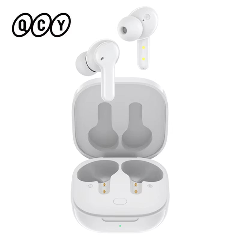 QCY T13 Wireless Earbuds Bluetooth 5.3 with 4-Mic ENC Calling, 40H Playtime, Quick Charge, Deep Bass 7.2mm Drivers, Sleep Mode, IPX5 Waterproof TWS Earphones with Touch Control – Black