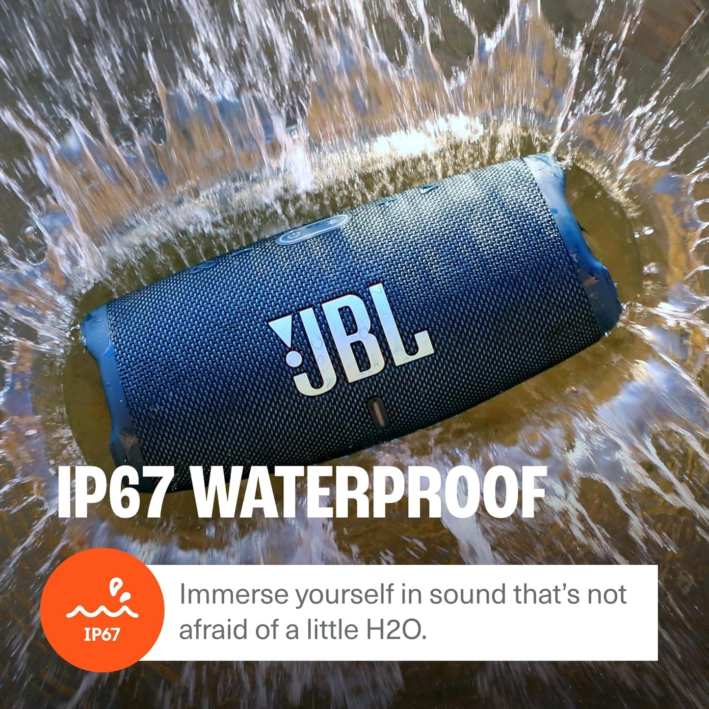 JBL Charge 5 – Portable Bluetooth Speaker with Bold Pro Sound, 20H Playtime, Built-in Powerbank, IP67 Waterproof & Dustproof (Black)