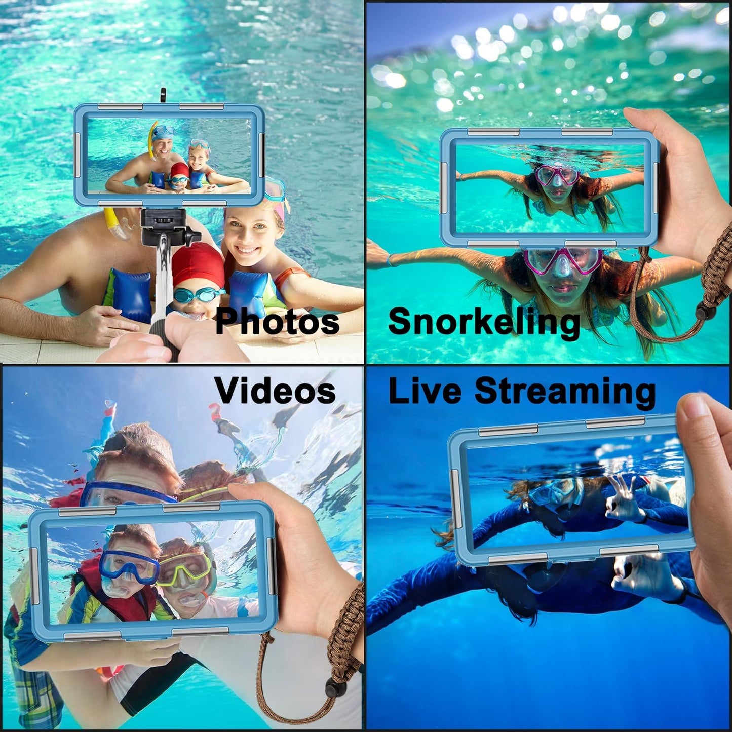 50FT/15M Professional Waterproof Diving Phone Case – Underwater Snorkeling Housing for iPhone 16/15/14/13/12 Pro Max & Samsung Galaxy S24/S23/S22/S21 Ultra