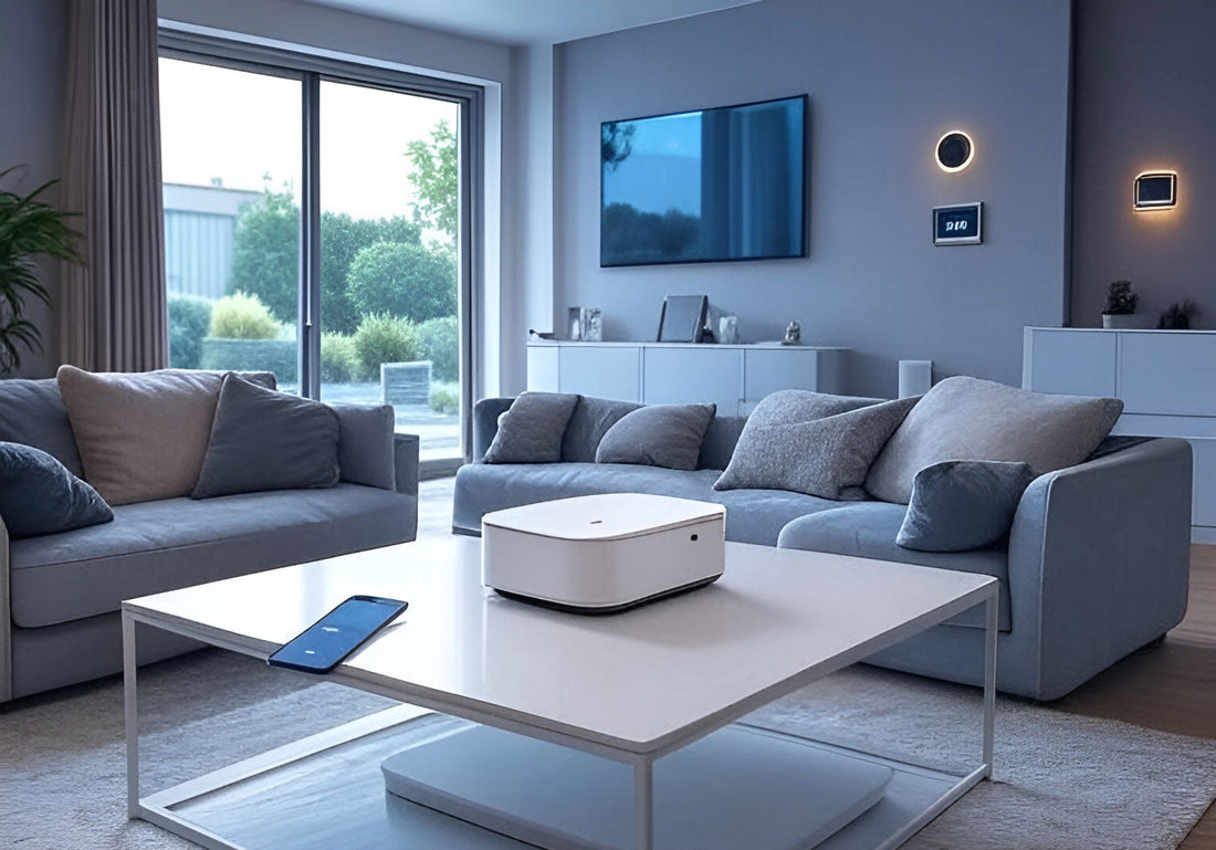 IoT home automation hero image with smart hub and IoT devices