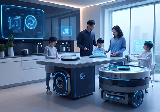 Futuristic tech gadgets hero image with smart kitchen technology