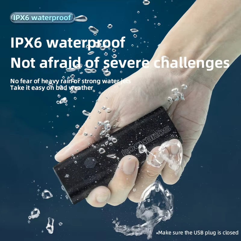 400LM / 200LM Rechargeable Bike Light – USB Type-C Front Bicycle Headlight, IPX6 Waterproof, Aluminum MTB & Road Cycling Flashlight