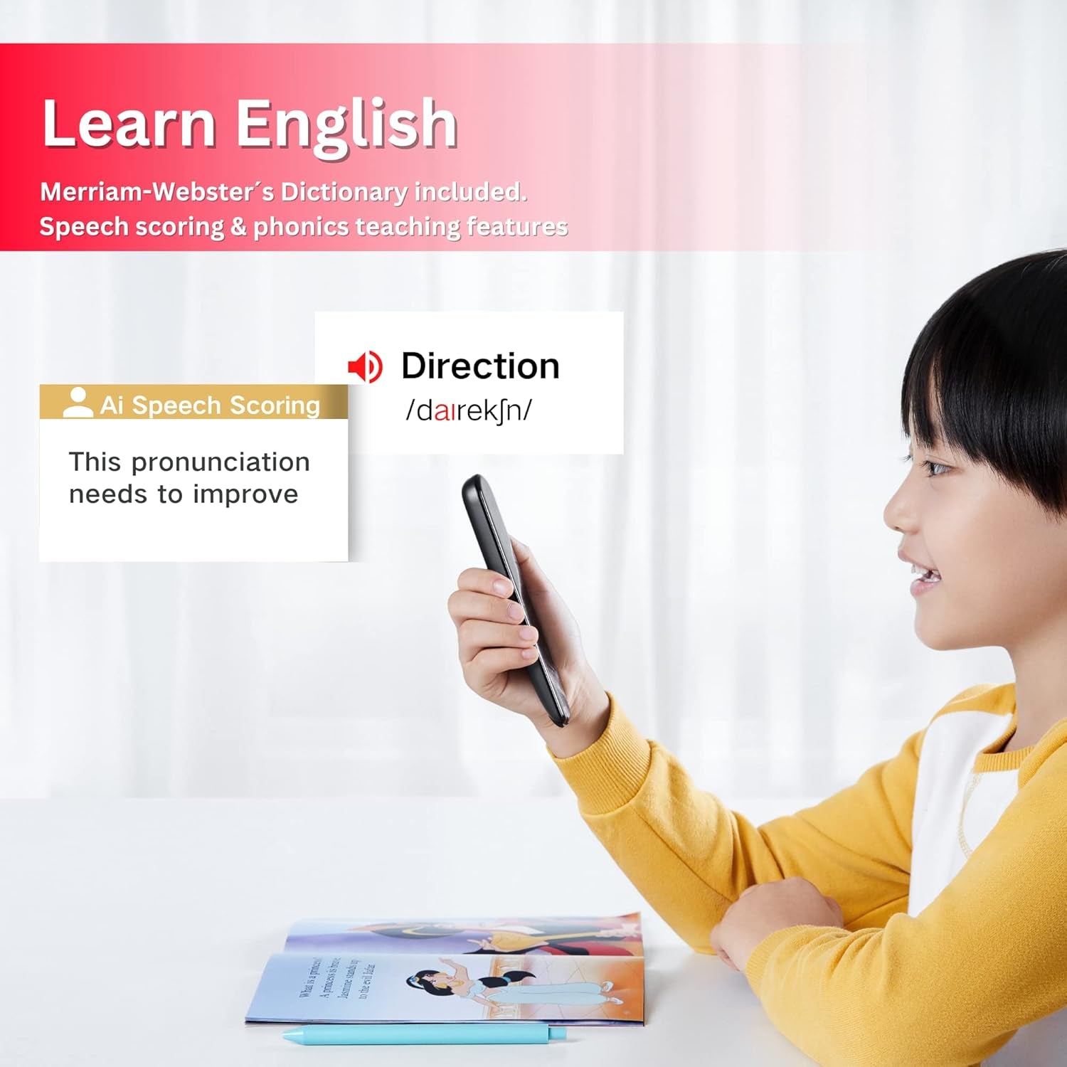 Dictionary Pen 3 – AI Scanning & Translation Pen for Dyslexia, Language Learning & Exam Reading | Supports English, Spanish & Chinese