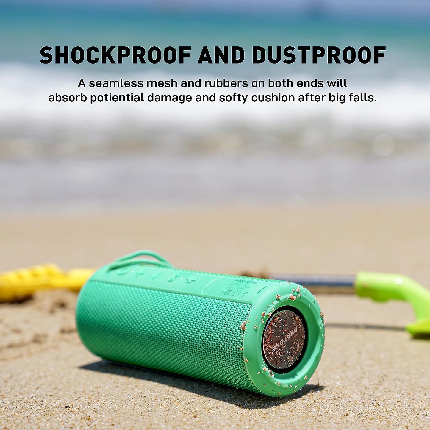 Boombox Portable Bluetooth Speaker - Waterproof, Deep Bass, 24H Playtime (Green) | Perfect Gift for Him & Her