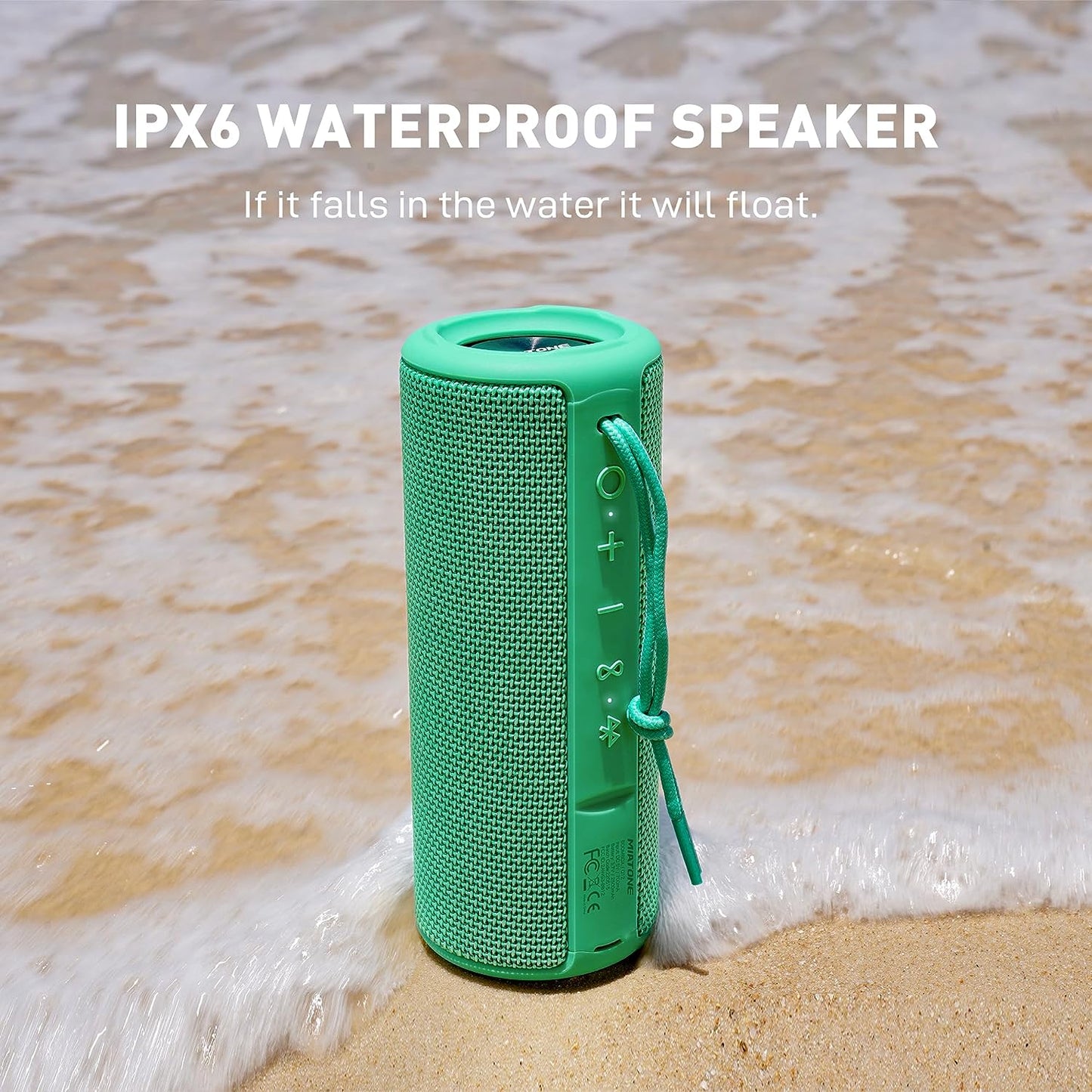 Boombox Portable Bluetooth Speaker - Waterproof, Deep Bass, 24H Playtime (Green) | Perfect Gift for Him & Her