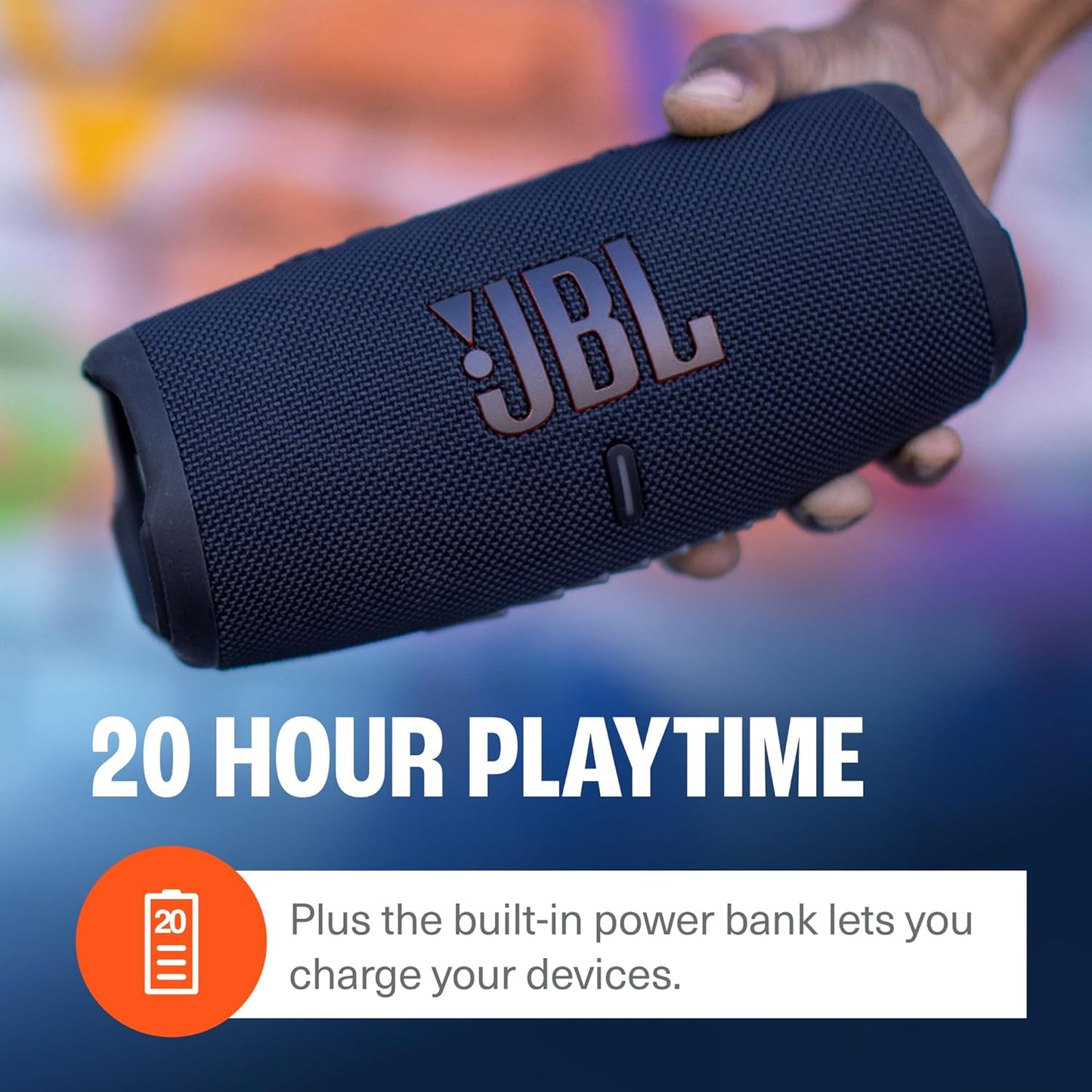 JBL Charge 5 – Portable Bluetooth Speaker with Bold Pro Sound, 20H Playtime, Built-in Powerbank, IP67 Waterproof & Dustproof (Black)