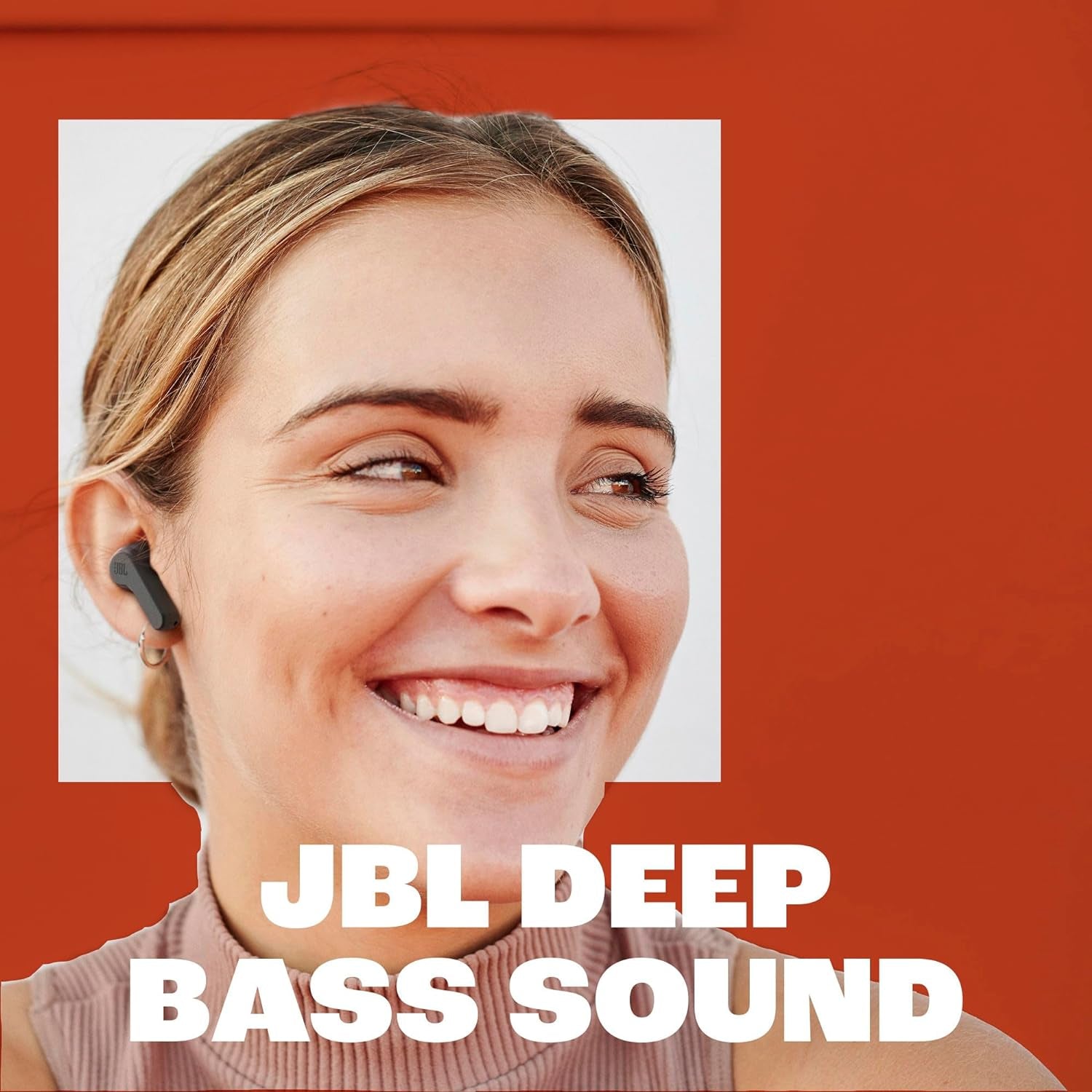 JBL Vibe Beam – True Wireless Bluetooth 5.2 Earbuds with Deep Bass Sound, 32H Battery Life, VoiceAware Calling, Water & Dust Resistant – Black