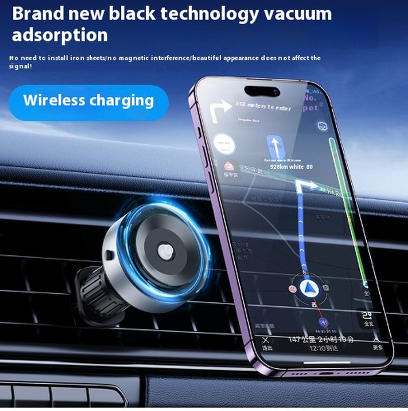 Intelligent Mobile Phone Holder Double-Sided Car Mount Magnetic Universal Adsorption Bracket Vacuum Adsorption Stable for Phone