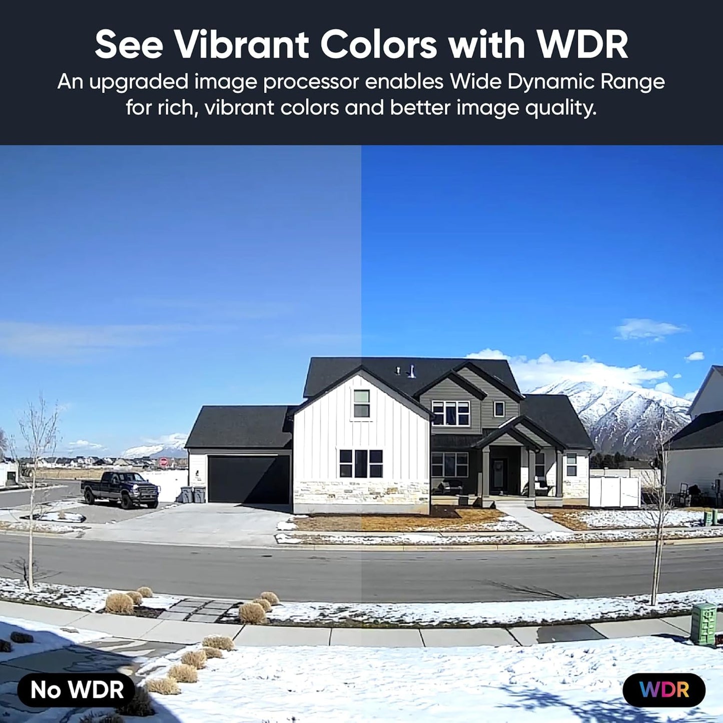 Wyze Cam v4 WDR image home exterior dynamic range